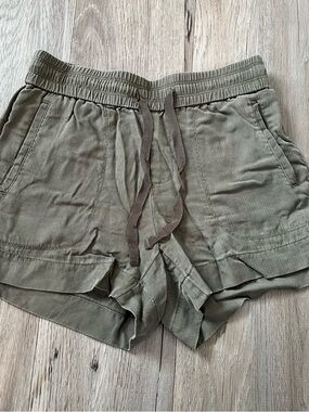 Workshop Republic Clothing Olive Drawstring Casual Athletic Shorts